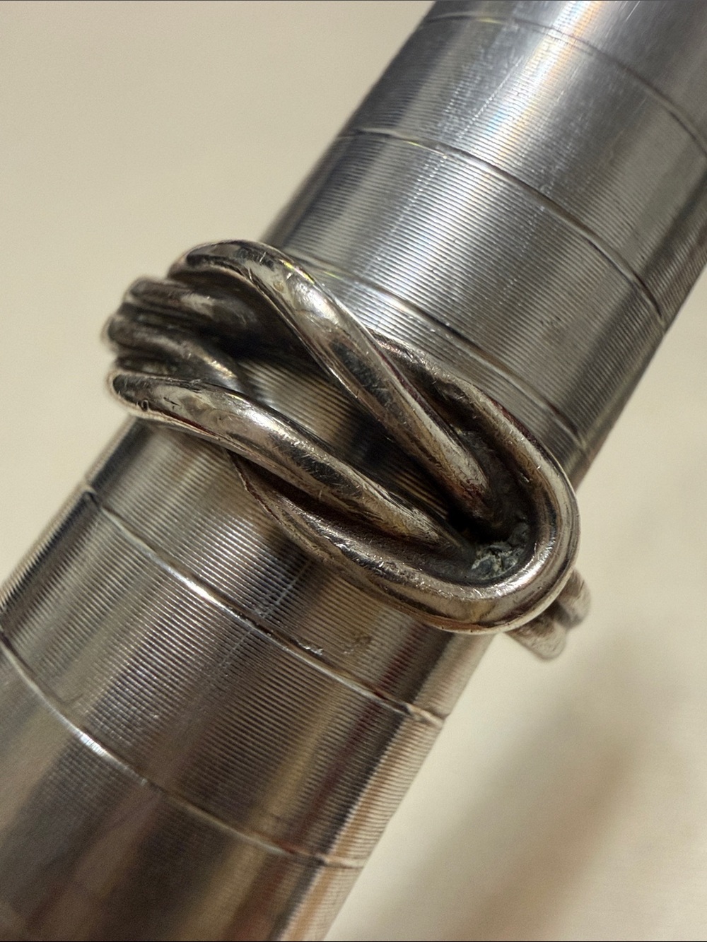 Sterling Silver Twisted knot Ring size 5.25